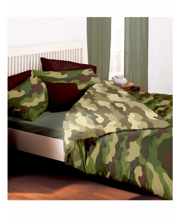 Dekbedovertrek-camouflage tweepersoons