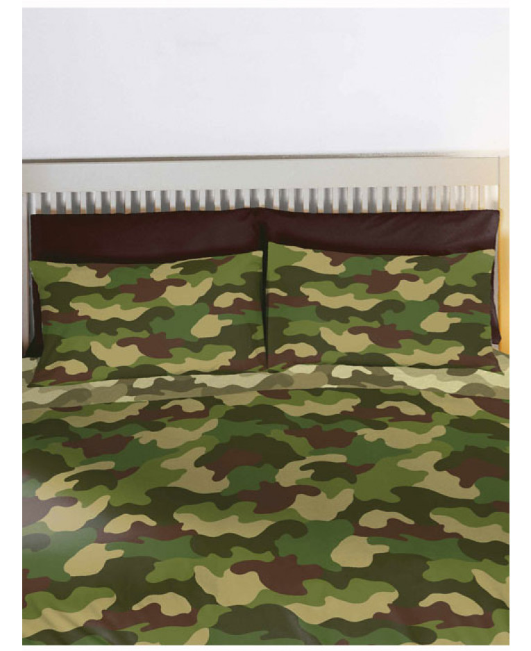 Camouflage-dekbedovertrek tweepersoons