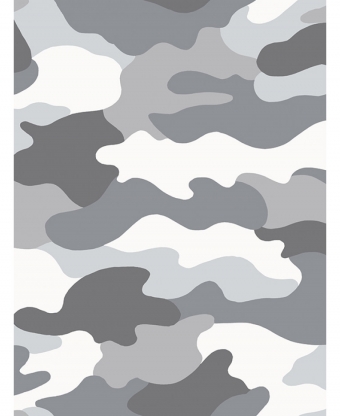 Camouflage Behang Grijs